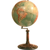 Antique Globe on Wood Base