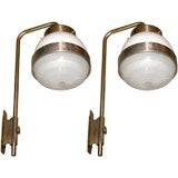 Pair of "Delta Parete" Wall-Mounted Lanterns by Sergio Mazza