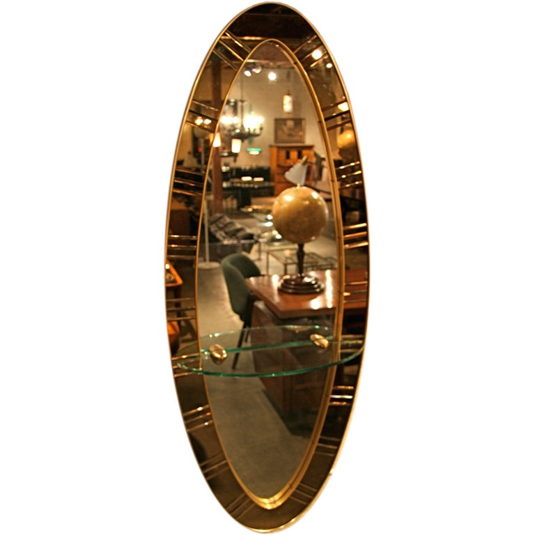 Italian 50s Mirror with Shelf