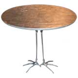 Meret Oppenheim "Traccia" Table à pattes d'oiseau en feuilles d'argent