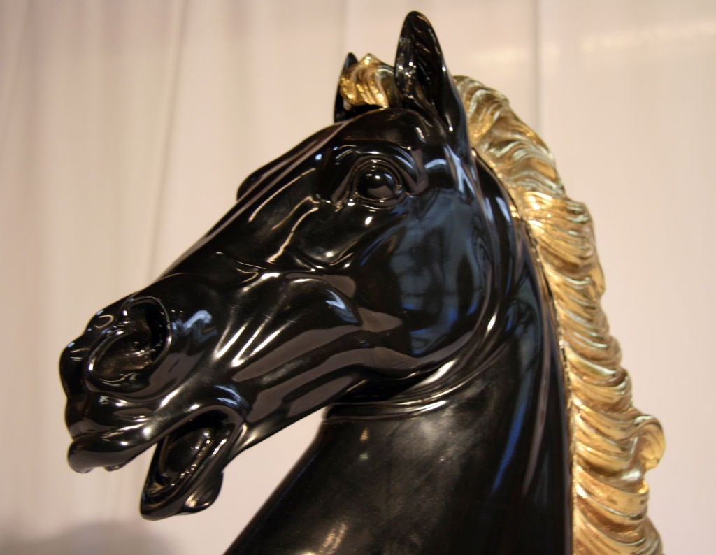 Mid-20th Century Italian Ceramic Horse Head