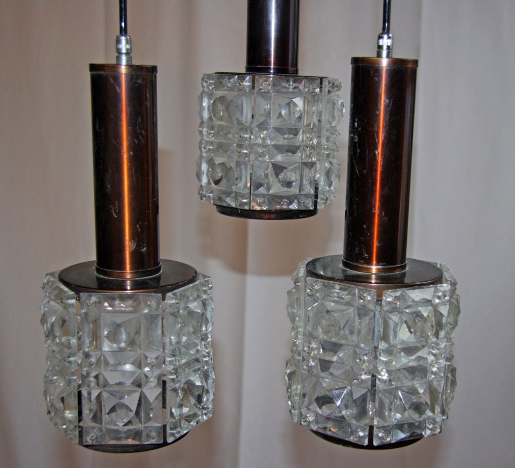 Italian Cut Glass Chandelier For Sale at 1stDibs