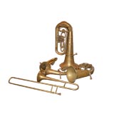 Vintage Set of 5 Italian 50s Brass Instruments