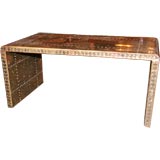 Brass Clad & Studded Table by Sarreid Ltd.