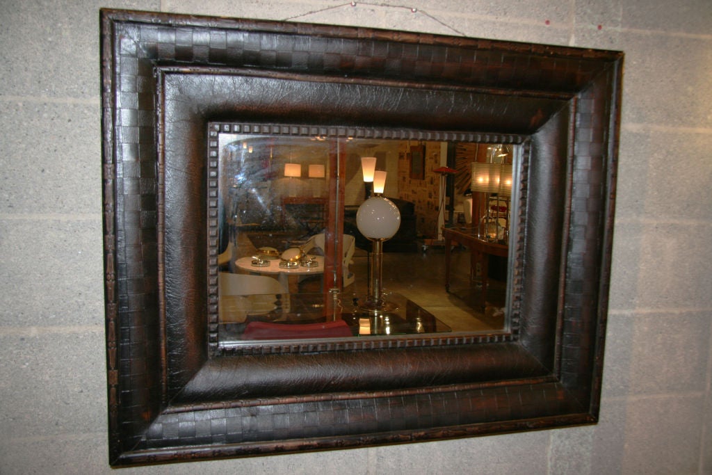 Italian Leather Mirror