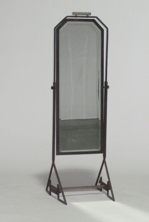 Great art deco cheval mirror for your bath or bedroom.