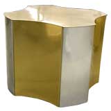 Brass and Chrome End Table