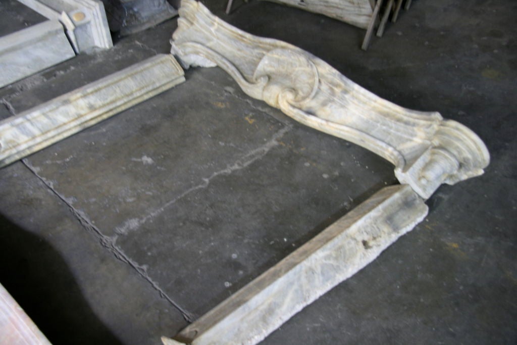 19th C. Italian Marble Fireplace For Sale 4