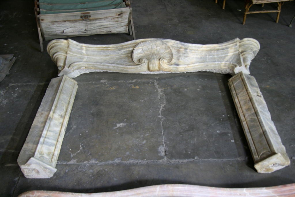 19th C. Italian Marble Fireplace For Sale 6