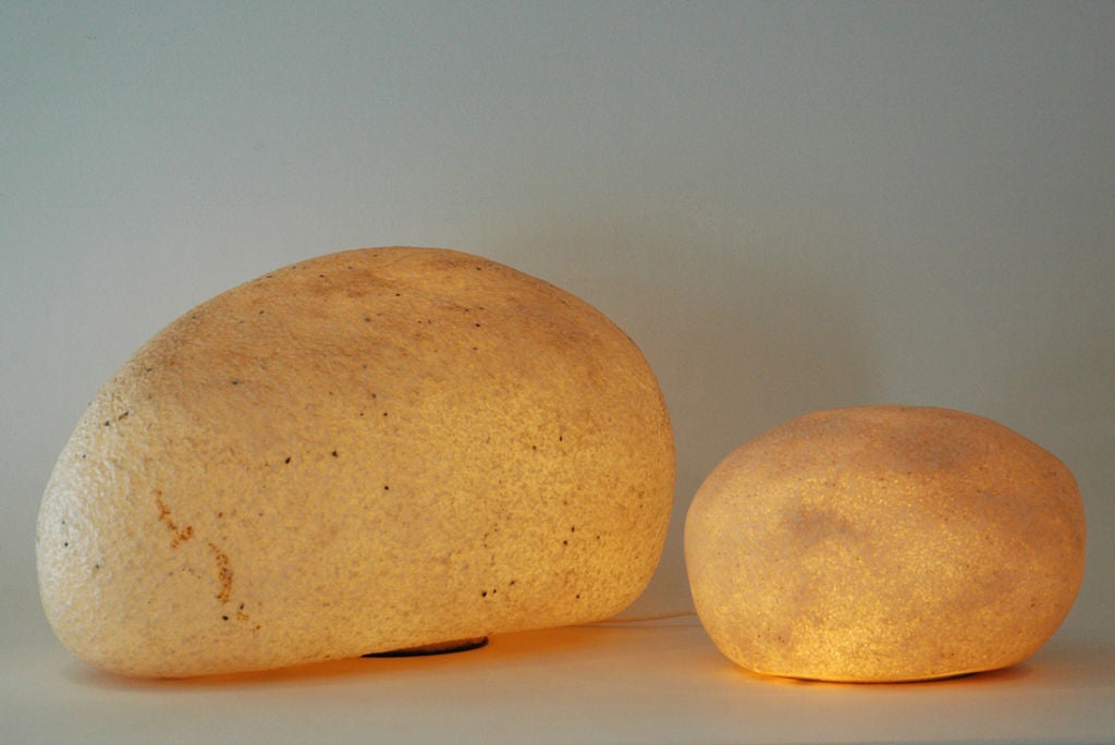 Late 20th Century French Faux Rock Lamps