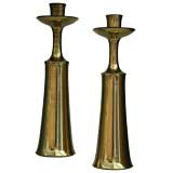 Pair of JHQ Brass Candleholders