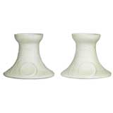 Bisque Relief Ware Candleholders by Kaiser