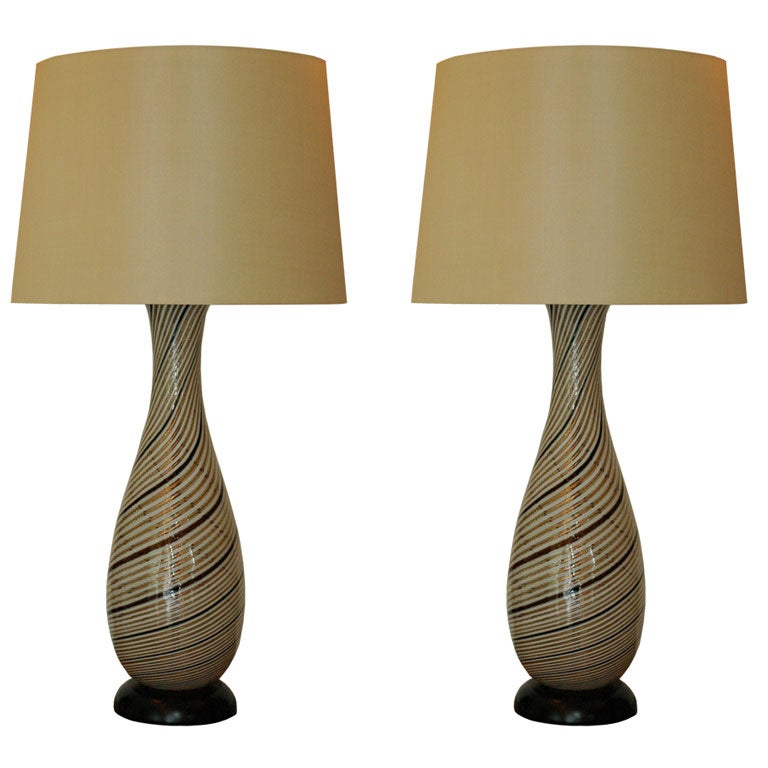 Pair of Monumental Dino Martens Lamps