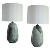 Pair of Danish Ceramic Studio Lamps