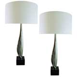 Pair of Chrome Laurel Lamps