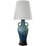 Monumental French Ceramic Lamp