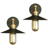 Rewire Custom Painted Brass Wall Sconces
