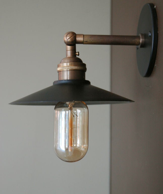 Contemporary Rewire Custom Painted Brass Wall Sconces