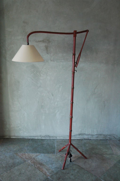 French Jacques Adnet Adjustable Floor Lamp