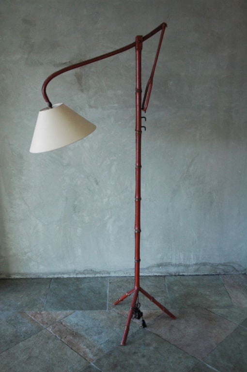 Mid-20th Century Jacques Adnet Adjustable Floor Lamp