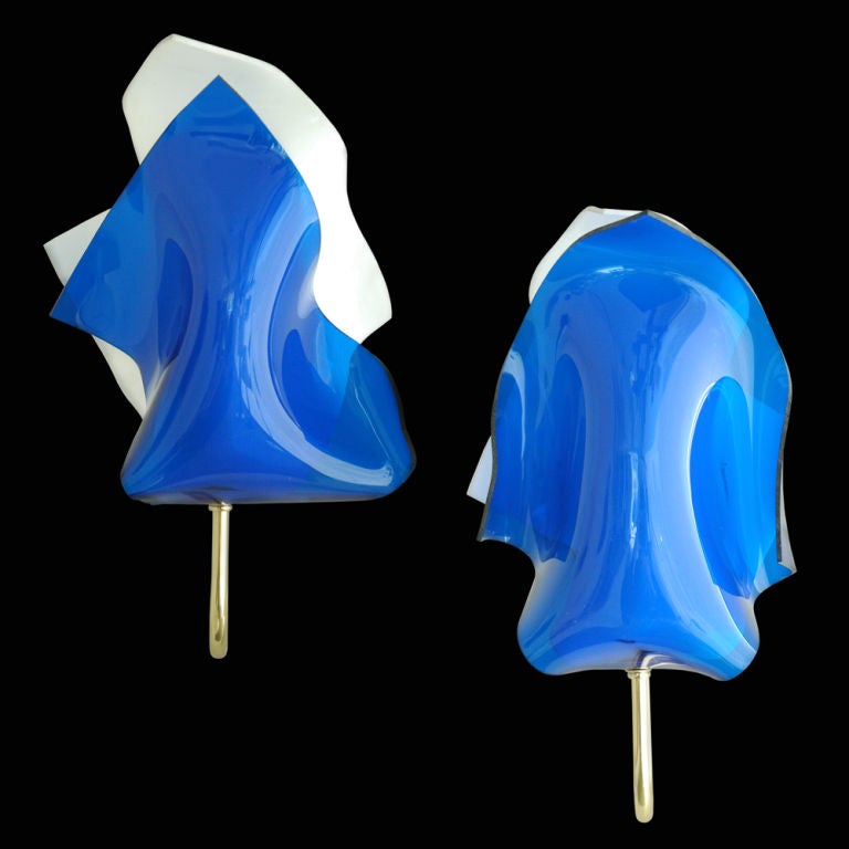 Pair of Austrian Acrylic Sconces