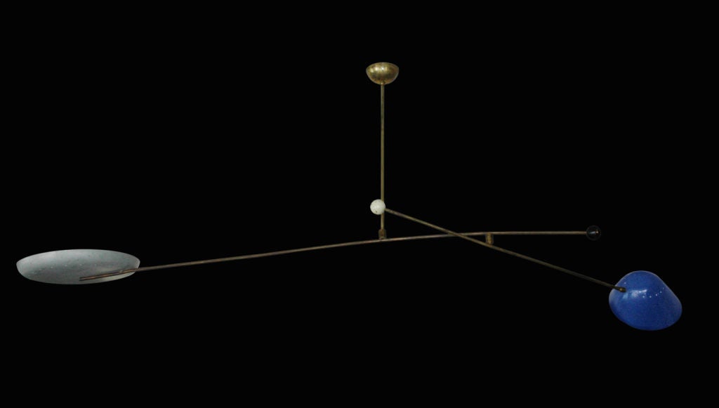 Extremely rare counter-balance ceiling light by Oscar Torlasco
