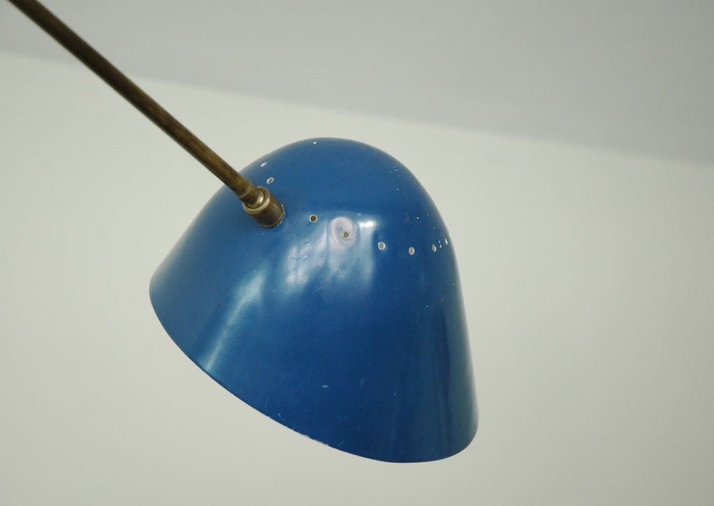 Mid-20th Century Rare Oscar Torlasco Counter-Balance Ceiling Light For Lumi