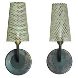Pair of Disderot Perforated Sconces {Conical}