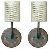 Vintage Disderot Perforated Metal Sconces {Cylindrical}