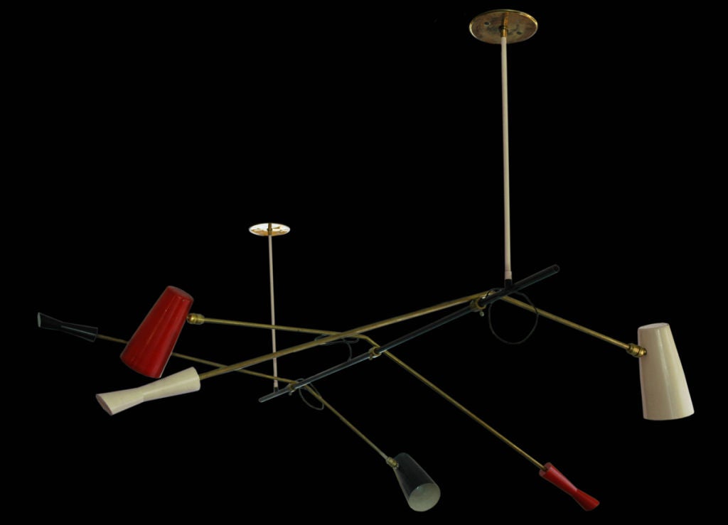 Rare Multi Arm Ceiling Fixture