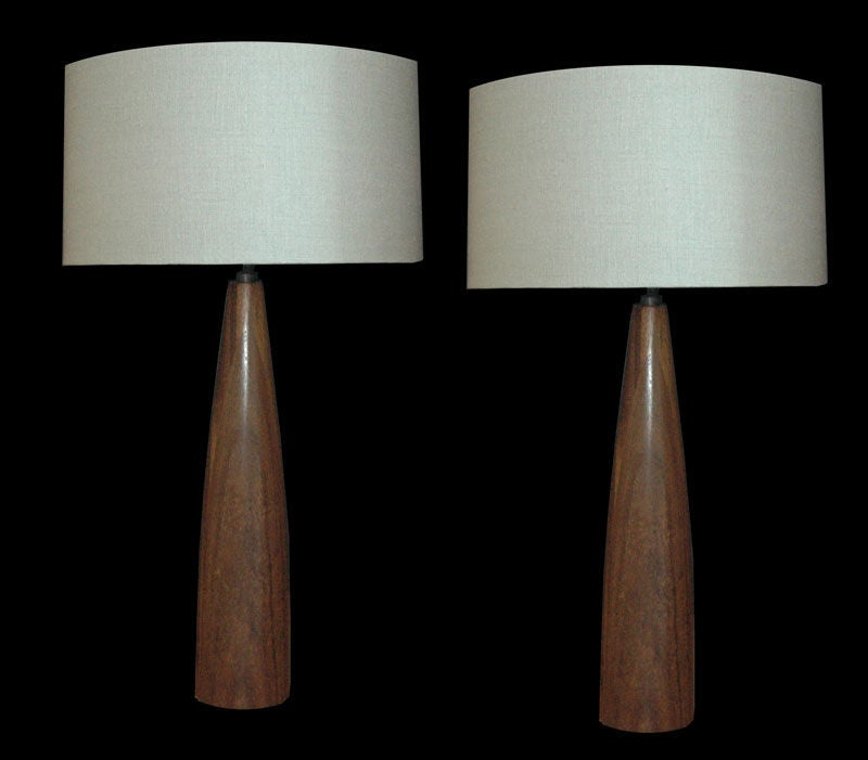 pair of Koa wood lamps [Hawaii]