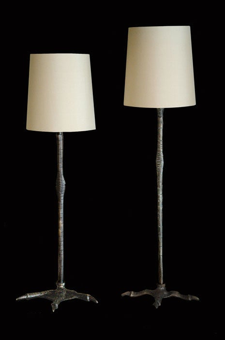 Rewire Bronze Heron Leg Lamps