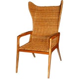 Danish Wicker Easy Chair