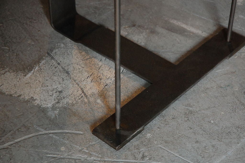 Pierre Chareau Wood and Iron Side Table