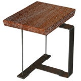 Pierre Chareau Wood and Iron Side Table