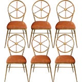 Set of FOUR Italian Brass Sidechairs