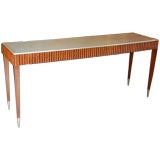 Palmwood and Parchment Console Table