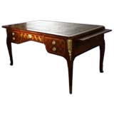 French 19th century double-sided marquetry bureauplat