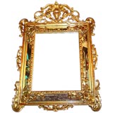 Antique Fine French 19th century water gilt mirror.