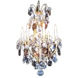 French 19th century multi-colored Baccarat crystal chandelier