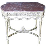 French carved and gilt freestanding console