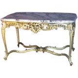 French 19th century carved and gilt free-standing console