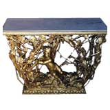 Magnificient Italian 18th century gilt console