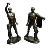 Pair of Italian 19th century bronze figures, signed, "Chiurazzi,