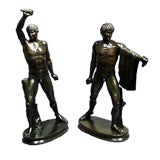 Paar italienische Bronzefiguren des 19. Jahrhunderts, signiert "Chiurazzi,