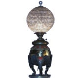 Unusual bronze elephant base lamp