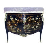 French 19th Century Signed Raised Lacquered Commode