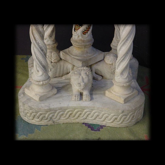 Very fine 19th century Italian white marble bird bath In Excellent Condition For Sale In Los Angeles, CA