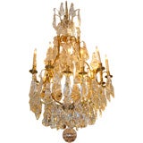 Pair of exceptional Louis XV style crystal chandeliers