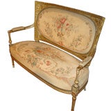 Antique Three- piece salon set  with aubusson covering – cica 1900